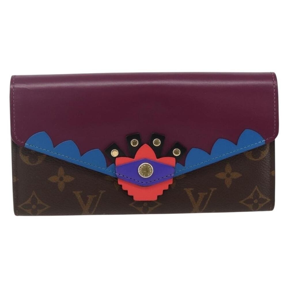 Louis Vuitton Monogram Totem Portefeuille Sarah Long Wallet Brown